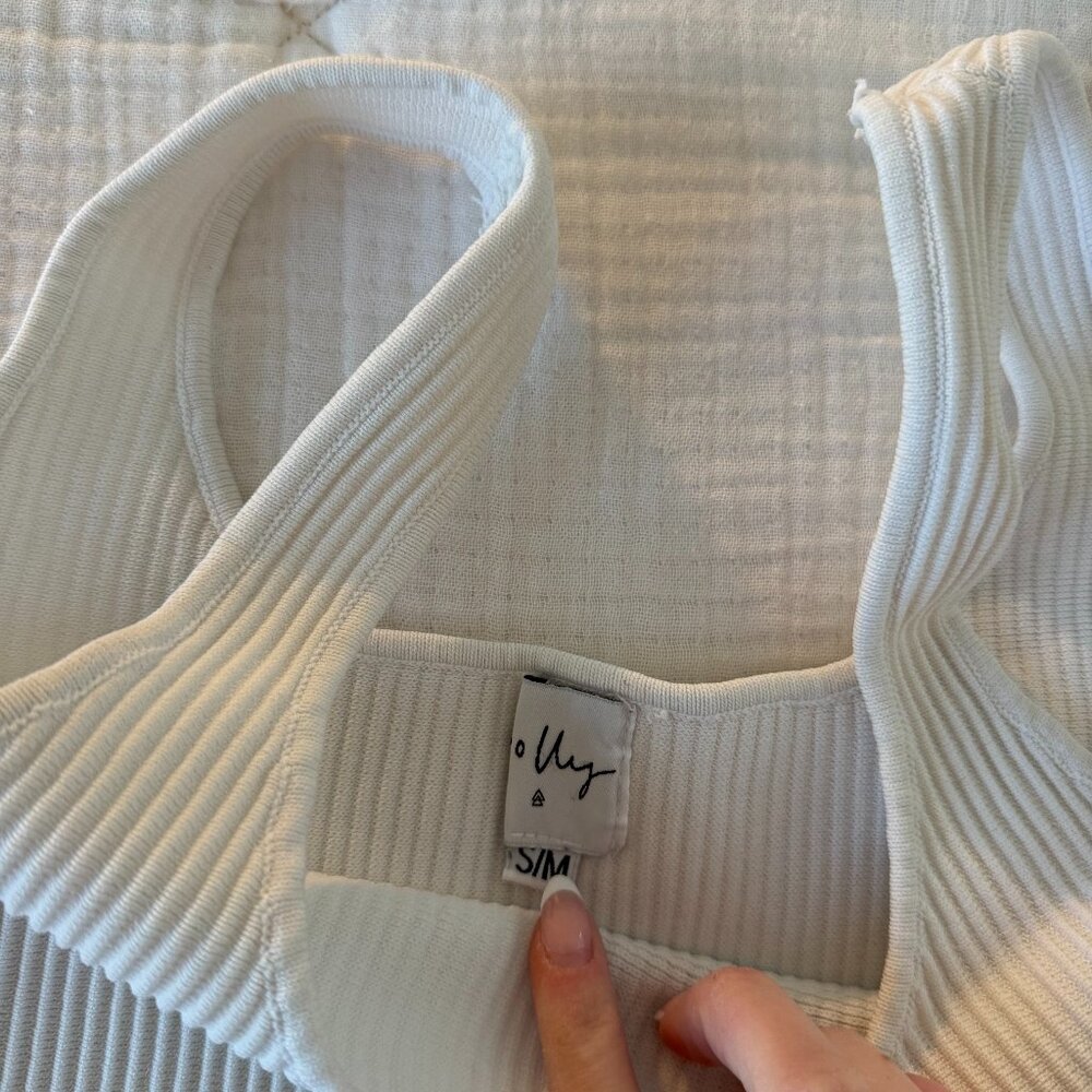 White Princess Polly Ribbed Tank - Picture 3 of 3